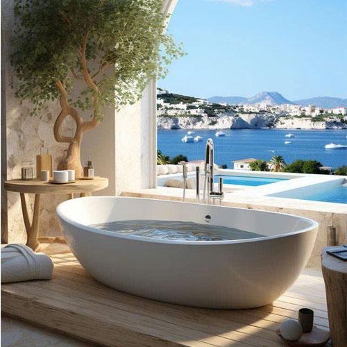 Bồn Tắm Đá Mài Terrazzo – Xu Hướng Nội Thất Cao Cấp và Thân Thiện